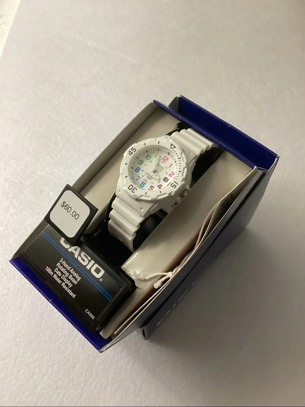 Casio White Resin Strap Watch 34mm